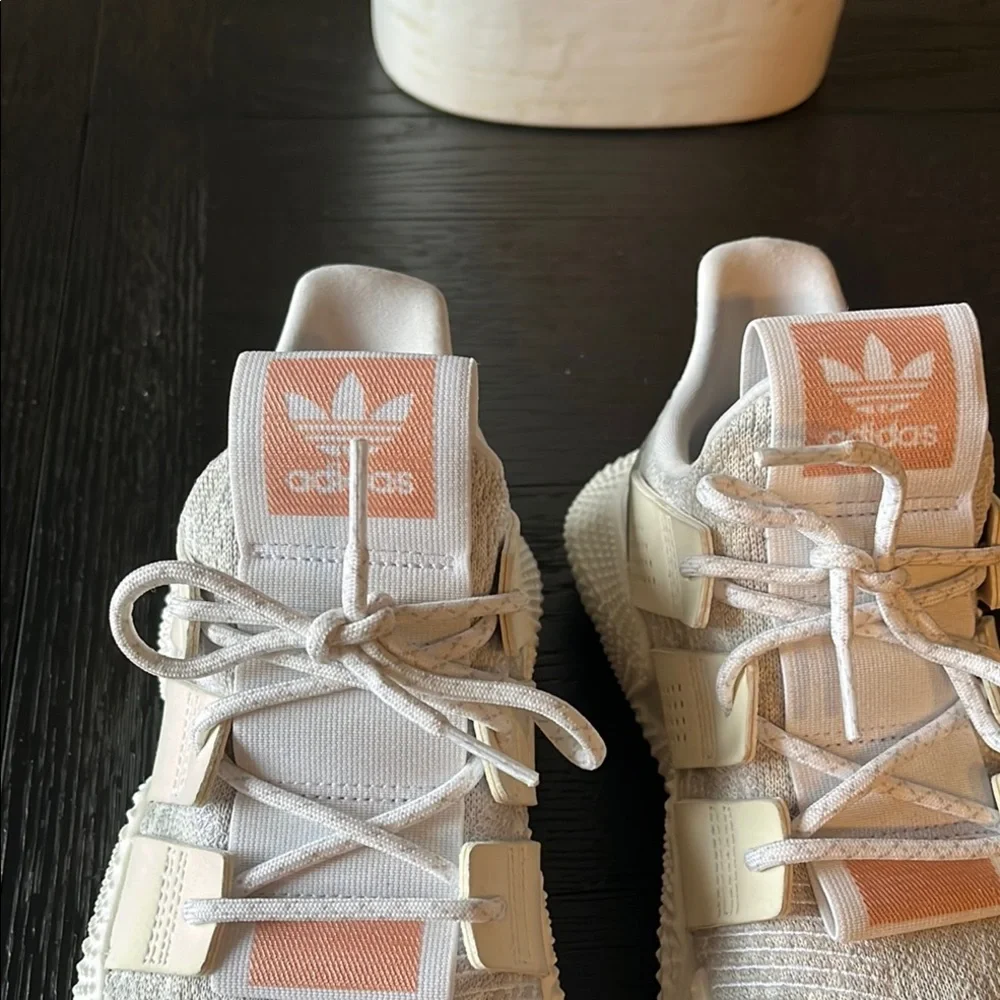 Adidas Gray and Pink‎ Sneakers with Knit Upper Size 8
